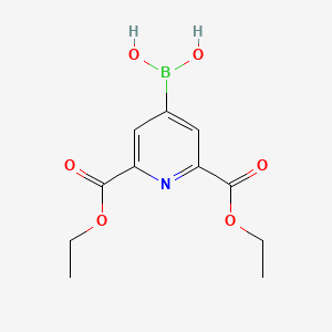 (2,6-Bis(ethoxycarbonyl)pyridin-4-yl)boronic acid chemical structure (CAS 344891-76-5)