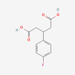3-(4-Fluorophenyl)pentanedioic acid chemical structure (CAS 3449-63-6)