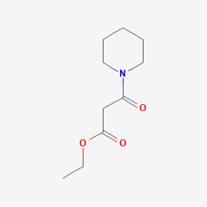 Ethyl 3-oxo-3-(piperidin-1-yl)propanoate chemical structure (CAS 34492-46-1)