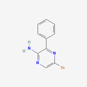 5-Bromo-3-phenylpyrazin-2-amine chemical structure (CAS 344940-70-1)
