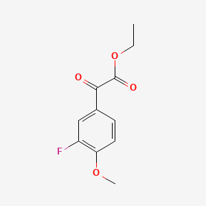 Ethyl 2-(3-fluoro-4-methoxyphenyl)-2-oxoacetate chemical structure (CAS 345-72-2)