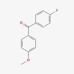(4-Fluorophenyl)(4-methoxyphenyl)methanone chemical structure (CAS 345-89-1)