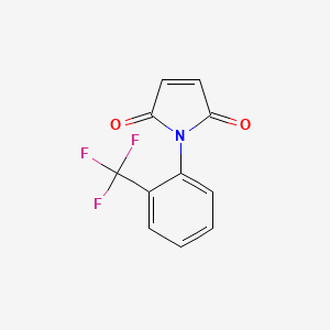 1-(2-(Trifluoromethyl)phenyl)-1H-pyrrole-2,5-dione chemical structure (CAS 34520-59-7)