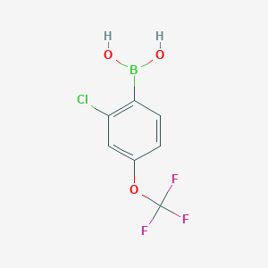 (2-Chloro-4-(trifluoromethoxy)phenyl)boronic acid chemical structure (CAS 345226-20-2)