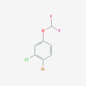 1-Bromo-2-chloro-4-(difluoromethoxy)benzene chemical structure (CAS 345226-22-4)