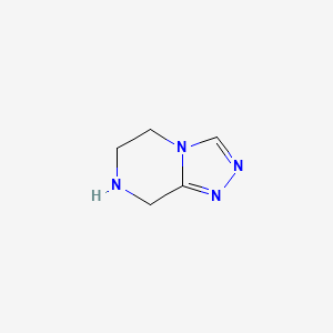 5,6,7,8-Tetrahydro-1,2,4-triazolo[4,3-a]pyrazine chemical structure (CAS 345311-09-3)