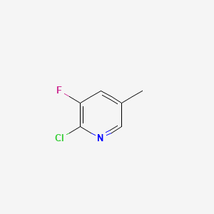 2-Chloro-3-fluoro-5-methylpyridine chemical structure (CAS 34552-15-3)
