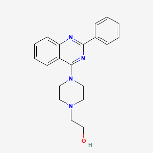 2-(4-(2-Phenylquinazolin-4-yl)piperazin-1-yl)ethanol chemical structure (CAS 345651-04-9)