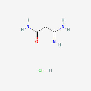 Malonamideamidine hydrochloride chemical structure (CAS 34570-17-7)