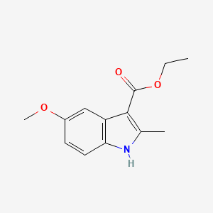 Ethyl 5-methoxy-2-methyl-1H-indole-3-carboxylate chemical structure (CAS 34572-31-1)
