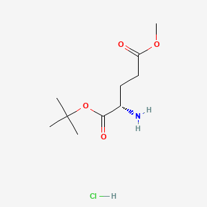 (S)-1-tert-Butyl 5-methyl 2-aminopentanedioate hydrochloride chemical structure (CAS 34582-33-7)