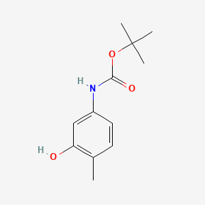 tert-Butyl (3-hydroxy-4-methylphenyl)carbamate chemical structure (CAS 345893-26-7)