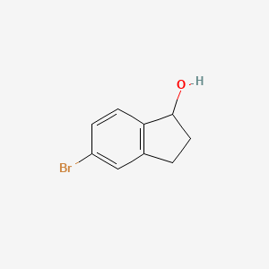 5-Bromo-2,3-dihydro-1H-inden-1-ol chemical structure (CAS 34598-50-0)
