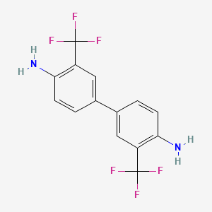 3,3'-Bis(trifluoromethyl)-[1,1'-biphenyl]-4,4'-diamine chemical structure (CAS 346-88-3)