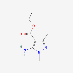 Ethyl 5-amino-1,3-dimethyl-1H-pyrazole-4-carboxylate chemical structure (CAS 34605-62-4)