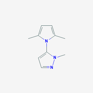 5-(2,5-Dimethyl-1H-pyrrol-1-yl)-1-methyl-1H-pyrazole chemical structure (CAS 34605-70-4)