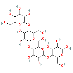 (2R,3R,4R,5R)-4-(((2R,3R,4R,5S,6R)-5-(((2R,3R,4R,5S,6R)-3,4-Dihydroxy-6-(hydroxymethyl)-5-(((2R,3R,4S,5S,6R)-3,4,5-trihydroxy-6-(hydroxymethyl)tetrahydro-2H-pyran-2-yl)oxy)tetrahydro-2H-pyran-2-yl)oxy)-3,4-dihydroxy-6-(hydroxymethyl)tetrahydro-2H-pyran-2-yl)oxy)-2,3,5,6-tetrahydroxyhexanal chemical structure (CAS 34612-38-9)