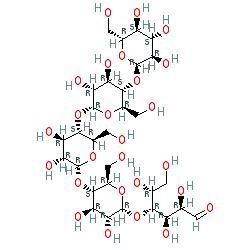 (2R,3R,4R,5R)-4-(((2R,3R,4R,5S,6R)-5-(((2R,3R,4R,5S,6R)-5-(((2R,3R,4R,5S,6R)-3,4-Dihydroxy-6-(hydroxymethyl)-5-(((2R,3R,4S,5S,6R)-3,4,5-trihydroxy-6-(hydroxymethyl)tetrahydro-2H-pyran-2-yl)oxy)tetrahydro-2H-pyran-2-yl)oxy)-3,4-dihydroxy-6-(hydroxymethyl)tetrahydro-2H-pyran-2-yl)oxy)-3,4-dihydroxy-6-(hydroxymethyl)tetrahydro-2H-pyran-2-yl)oxy)-2,3,5,6-tetrahydroxyhexanal chemical structure (CAS 34620-76-3)