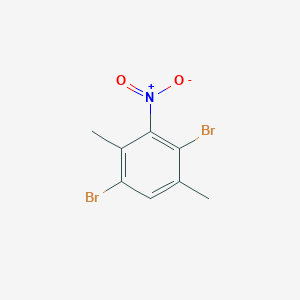 1,4-Dibromo-2,5-dimethyl-3-nitrobenzene chemical structure (CAS 3463-44-3)