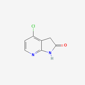 4-Chloro-1H-pyrrolo[2,3-b]pyridin-2(3H)-one chemical structure (CAS 346599-62-0)