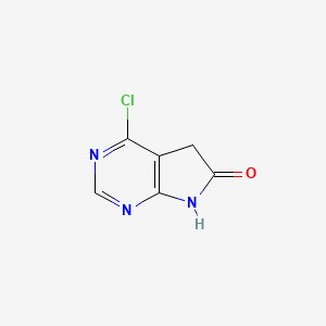 4-Chloro-5H-pyrrolo[2,3-d]pyrimidin-6(7H)-one chemical structure (CAS 346599-63-1)
