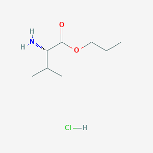 Propyl (2S)-2-amino-3-methylbutanoate hydrochloride chemical structure (CAS 346635-40-3)