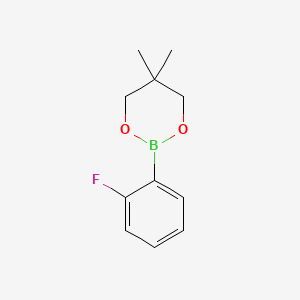 2-(2-Fluorophenyl)-5,5-dimethyl-1,3,2-dioxaborinane chemical structure (CAS 346656-39-1)
