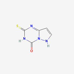 2-Thioxo-2,3-dihydropyrazolo[1,5-a][1,3,5]triazin-4(1H)-one chemical structure (CAS 34682-99-0)