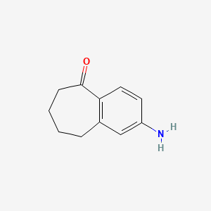 2-Amino-6,7,8,9-tetrahydro-5H-benzo[7]annulen-5-one chemical structure (CAS 3470-55-1)
