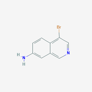 4-Bromoisoquinolin-7-amine chemical structure (CAS 347146-30-9)