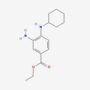 Ethyl 3-amino-4-(cyclohexylamino)benzoate chemical structure (CAS 347174-05-4)