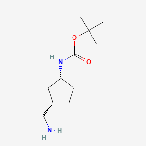 tert-Butyl ((1R,3S)-3-(aminomethyl)cyclopentyl)carbamate chemical structure (CAS 347185-71-1)