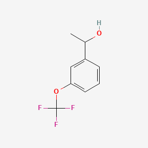 1-(3-(Trifluoromethoxy)phenyl)ethanol chemical structure (CAS 347194-02-9)