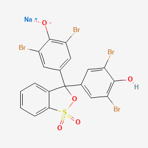 Sodium 2,6-dibromo-4-(3-(3,5-dibromo-4-hydroxyphenyl)-1,1-dioxido-3H-benzo[c][1,2]oxathiol-3-yl)phenolate chemical structure (CAS 34725-61-6)