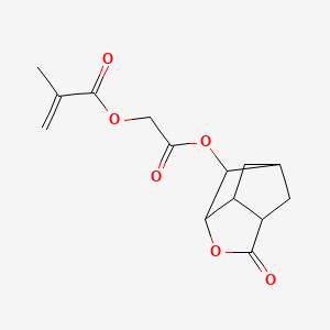 2-Oxo-2-((2-oxohexahydro-2H-3,5-methanocyclopenta[b]furan-6-yl)oxy)ethyl methacrylate chemical structure (CAS 347886-81-1)
