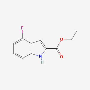 Ethyl 4-fluoro-1H-indole-2-carboxylate chemical structure (CAS 348-32-3)