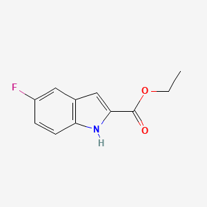 Ethyl 5-fluoro-1H-indole-2-carboxylate chemical structure (CAS 348-36-7)