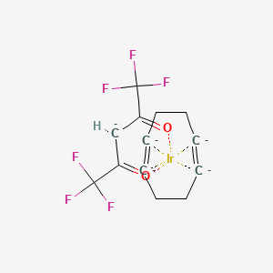 (1,5-Cyclooctadiene)(hexafluoroacetylacetonato)iridium(I) chemical structure (CAS 34801-95-1)