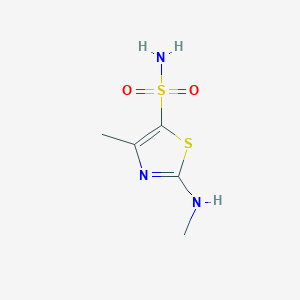4-Methyl-2-(methylamino)thiazole-5-sulfonamide chemical structure (CAS 348086-68-0)