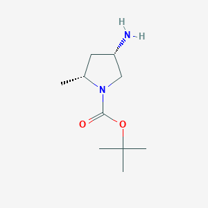 (2R,4S)-tert-Butyl 4-amino-2-methylpyrrolidine-1-carboxylate chemical structure (CAS 348165-60-6)