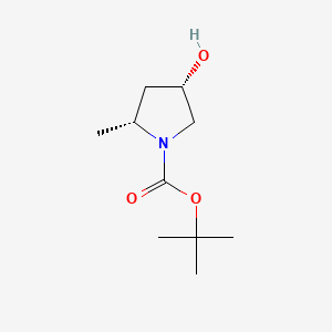 (2R,4S)-tert-Butyl 4-hydroxy-2-methylpyrrolidine-1-carboxylate chemical structure (CAS 348165-62-8)
