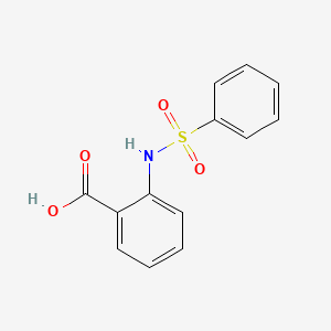 2-(Phenylsulfonamido)benzoic acid chemical structure (CAS 34837-67-7)