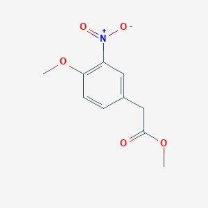 Methyl 2-(4-methoxy-3-nitrophenyl)acetate chemical structure (CAS 34837-88-2)