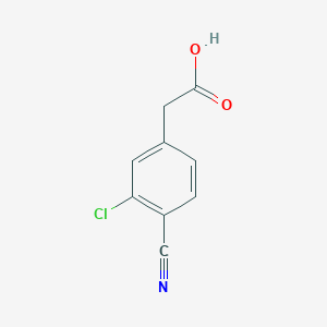 2-(3-Chloro-4-cyanophenyl)acetic acid chemical structure (CAS 34841-48-0)
