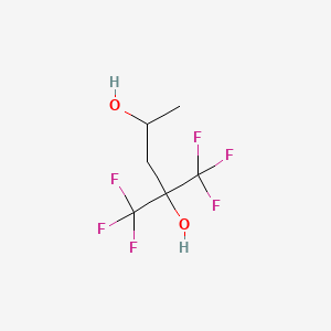 1,1,1-Trifluoro-2-(trifluoromethyl)pentane-2,4-diol chemical structure (CAS 34844-48-9)