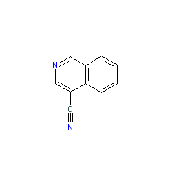 Isoquinoline-4-carbonitrile chemical structure (CAS 34846-65-6)