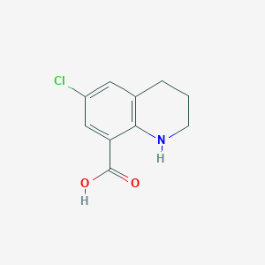6-Chloro-1,2,3,4-tetrahydroquinoline-8-carboxylic acid chemical structure (CAS 34849-21-3)
