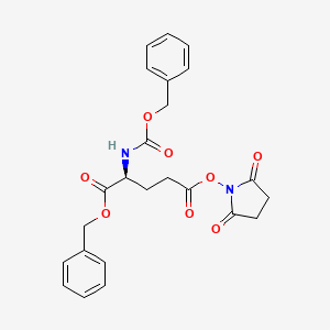 1-Benzyl 5-(2,5-dioxopyrrolidin-1-yl) ((benzyloxy)carbonyl)-L-glutamate chemical structure (CAS 34897-67-1)