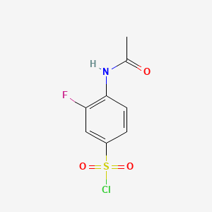 4-Acetamido-3-fluorobenzene-1-sulfonyl chloride chemical structure (CAS 349-71-3)
