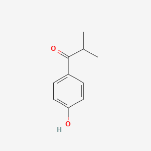 1-(4-Hydroxyphenyl)-2-methylpropan-1-one chemical structure (CAS 34917-91-4)